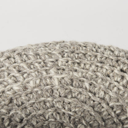 Mercana Bina 19"Dia Light Grey Wool Stool