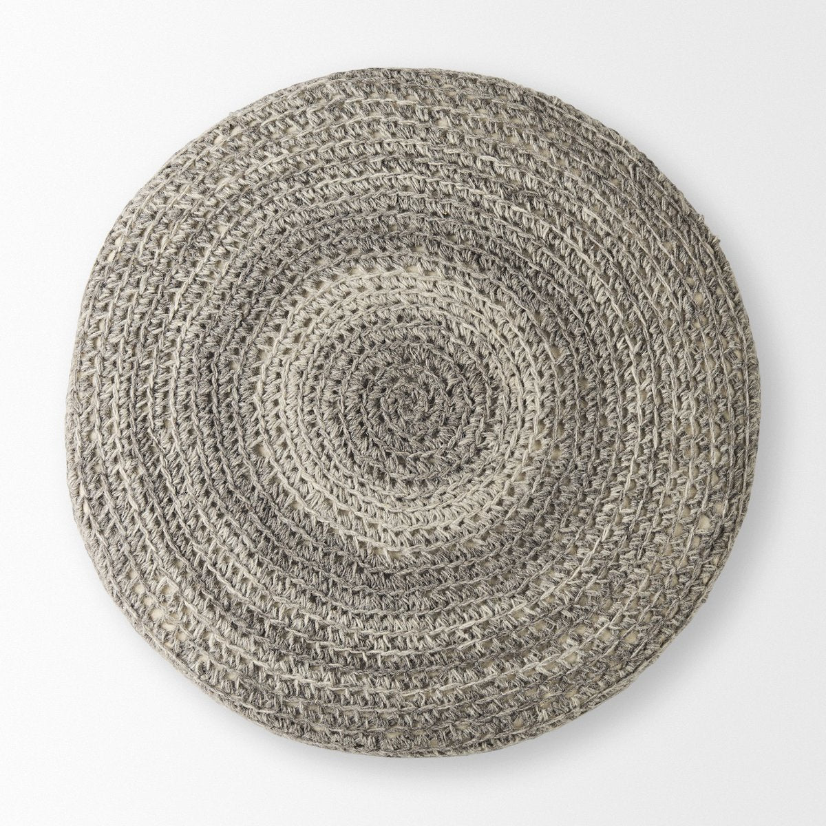 Mercana Bina 30"Dia Dark Grey Wool Stool