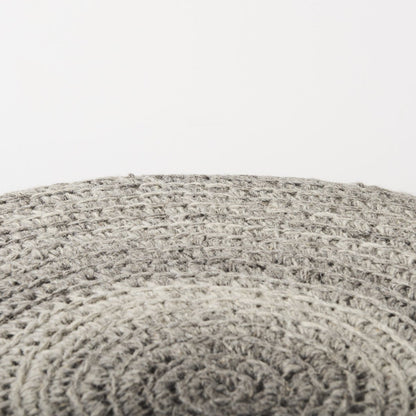 Mercana Bina 30"Dia Dark Grey Wool Stool