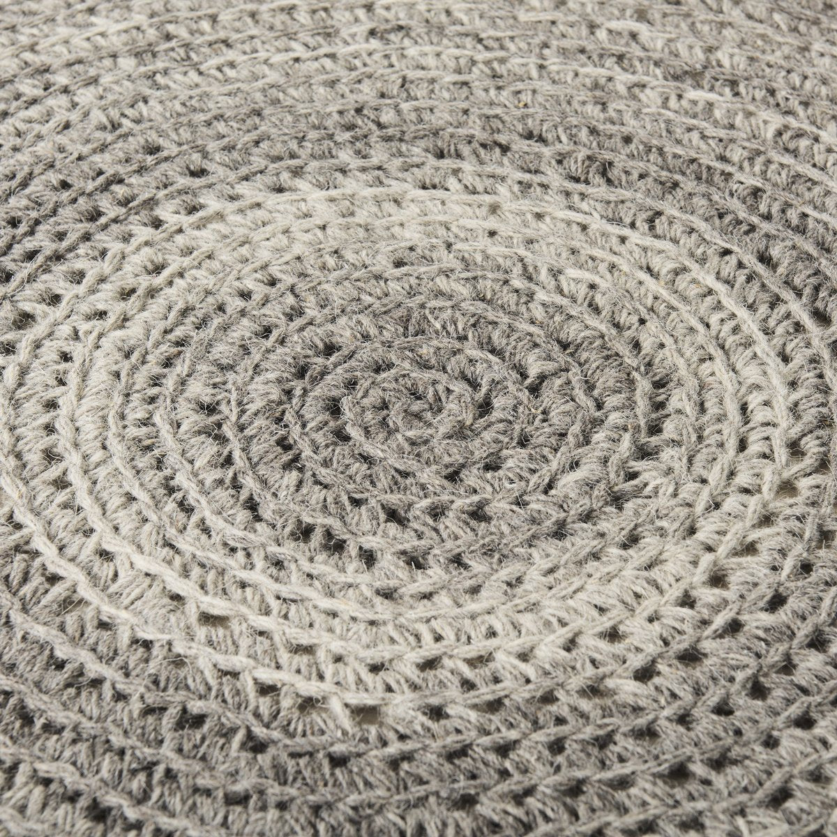 Mercana Bina 30"Dia Dark Grey Wool Stool