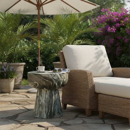 LH Home Binx Concrete Outdoor Side Table