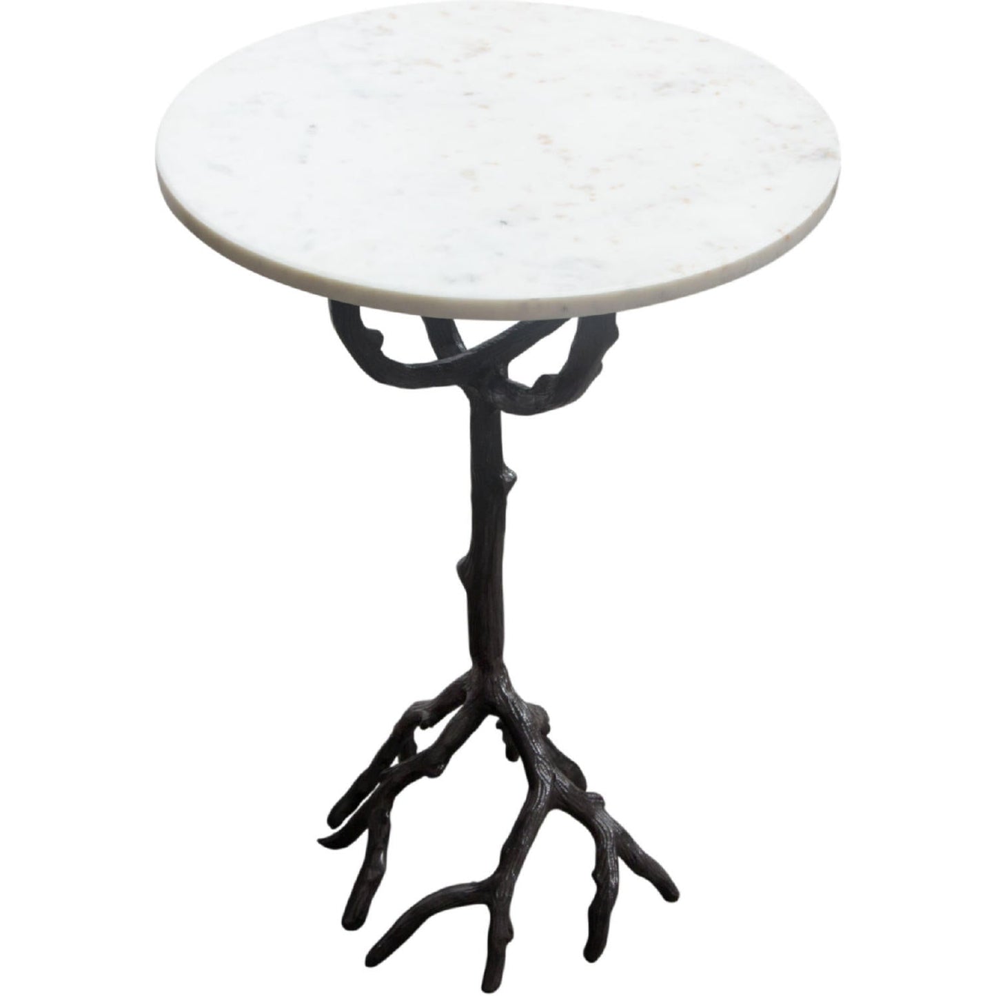 Birch Round Accent Table-Side Tables-Diamond Sofa-Sideboards and Things 