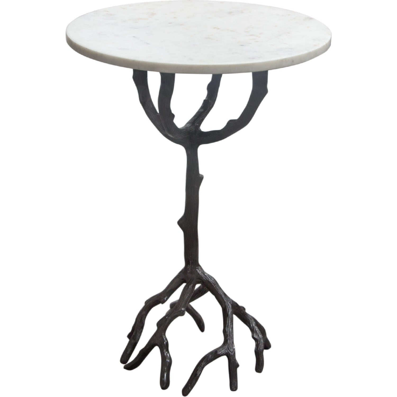 Birch Round Accent Table-Side Tables-Diamond Sofa-Sideboards and Things 