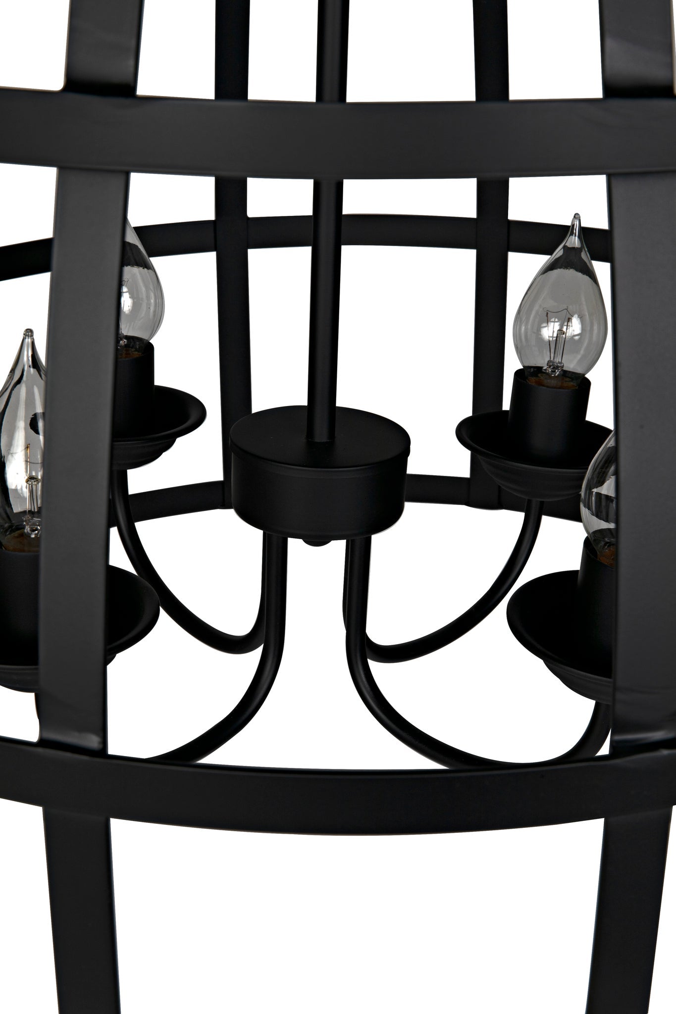 Birdcage Black Steel Pendant 305-Pendants-Noir-Sideboards and Things