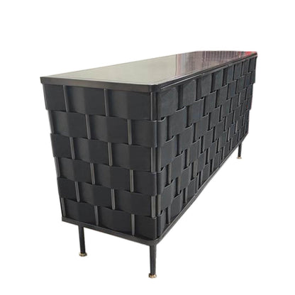 LH Home Bishop Four Doors Leather Warp Sideboard