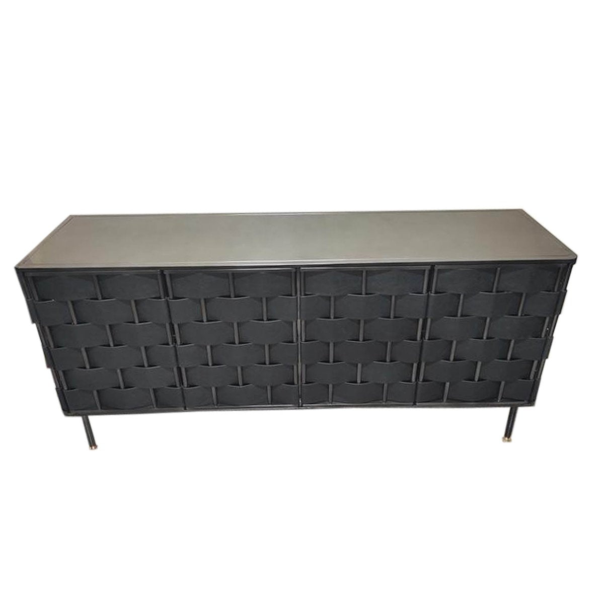 LH Home Bishop Four Doors Leather Warp Sideboard