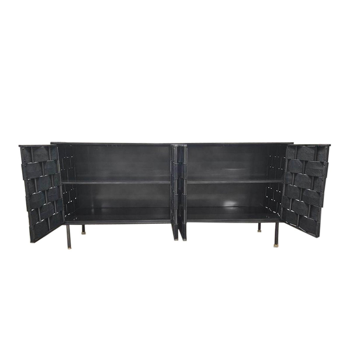 LH Home Bishop Four Doors Leather Warp Sideboard