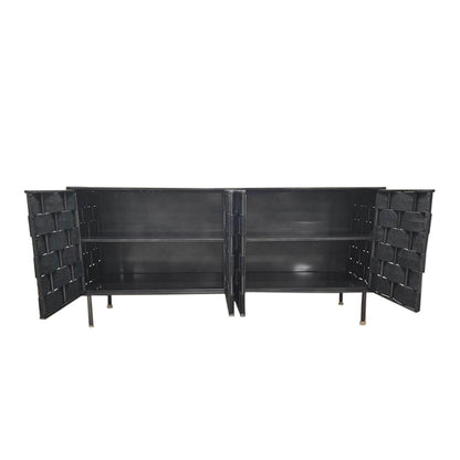 LH Home Bishop Four Doors Leather Warp Sideboard