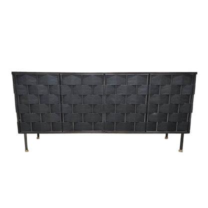 LH Home Bishop Four Doors Leather Warp Sideboard