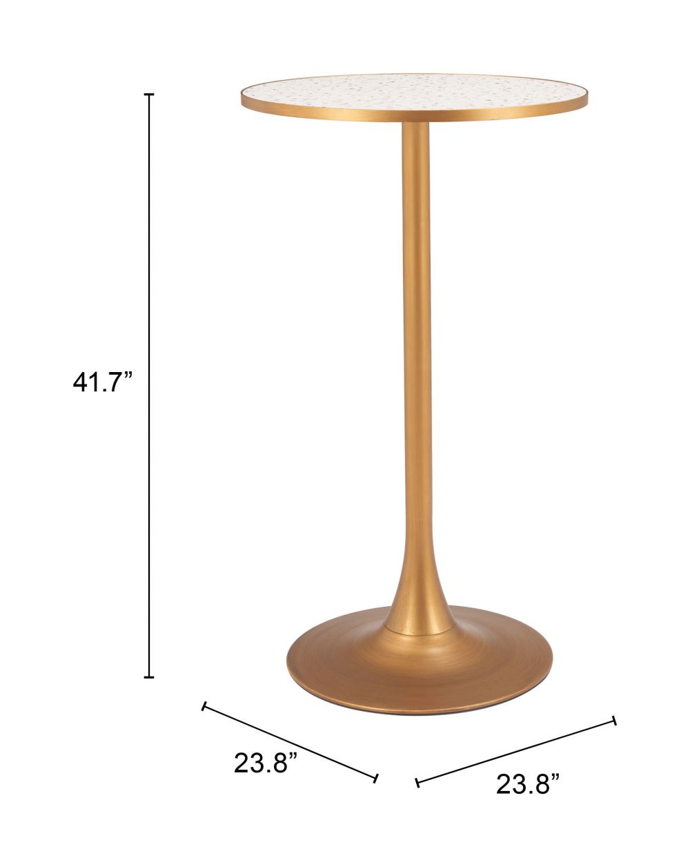 Zuo Modern Bite Steel base Round Bar Table