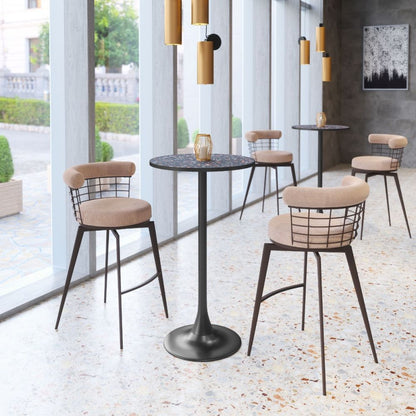 Zuo Modern Bite Steel base Round Bar Table