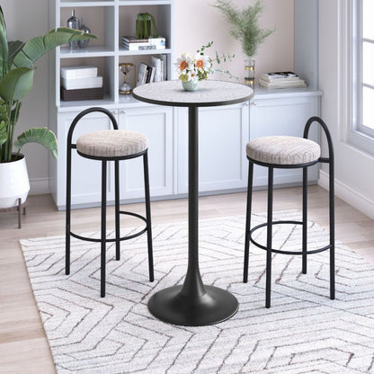Zuo Modern Bite Steel base Round Bar Table