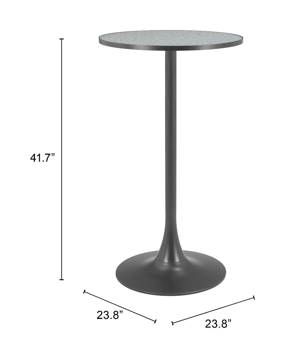 Zuo Modern Bite Steel base Round Bar Table