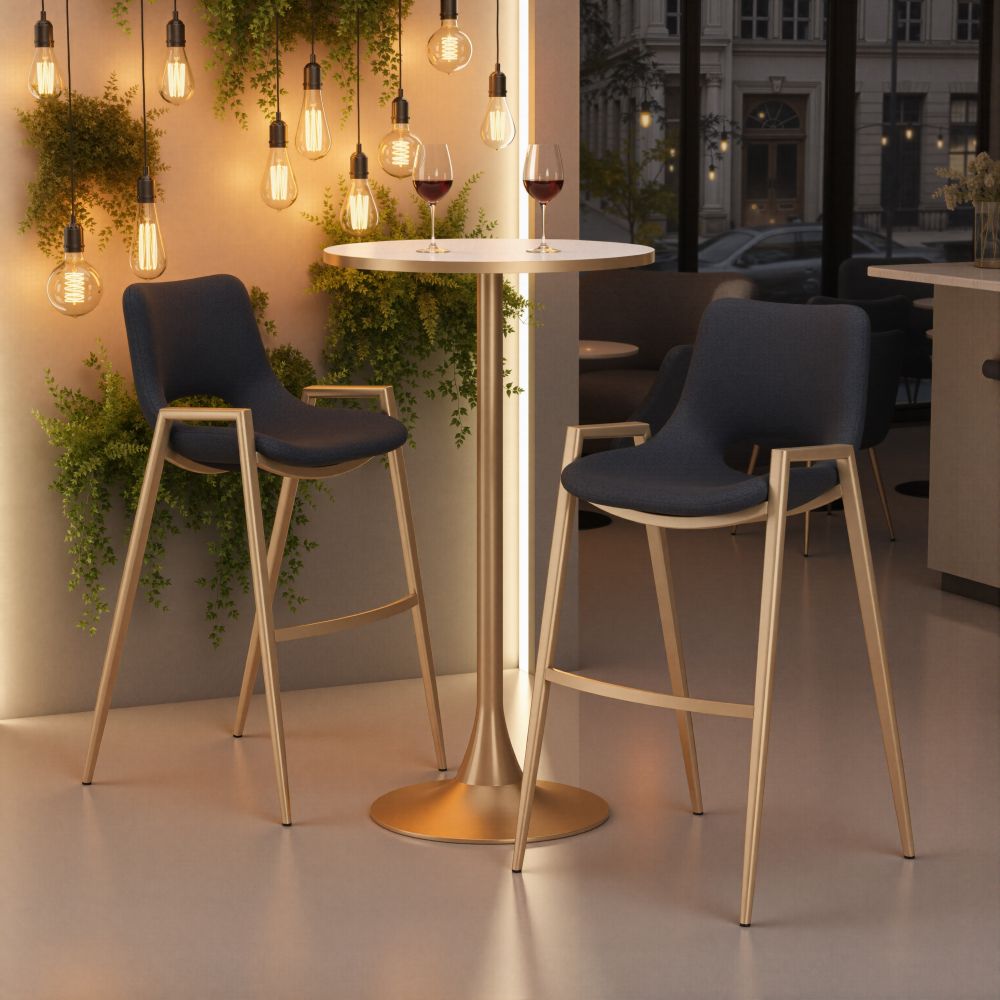 Zuo Modern Bite Steel base Round Bar Table