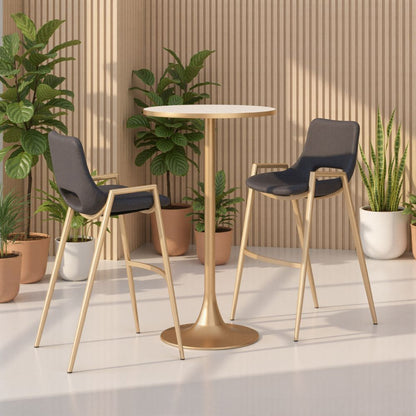 Zuo Modern Bite Steel base Round Bar Table