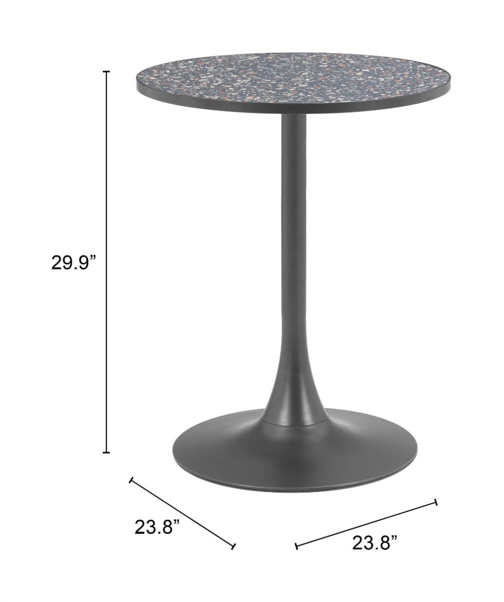 Zuo Modern Bite Steel base Round Bistro Table