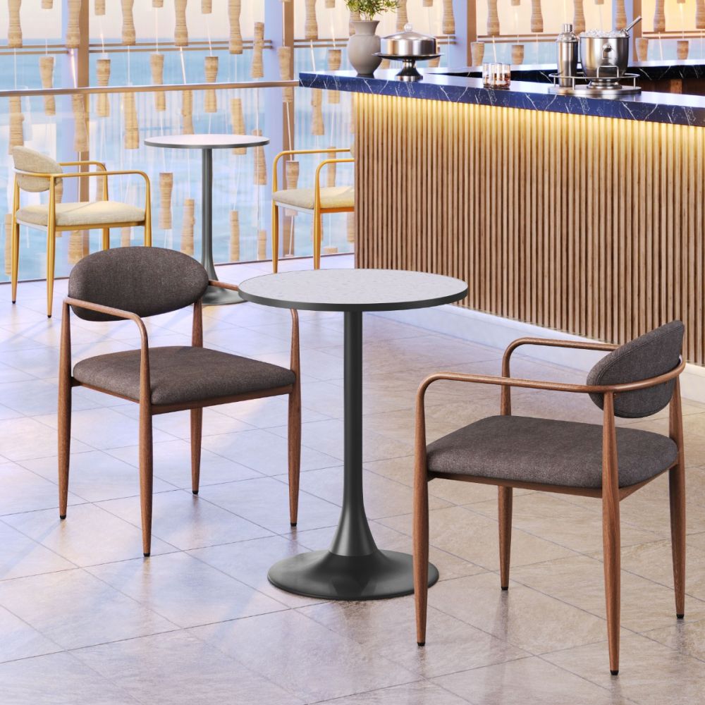 Zuo Modern Bite Steel base Round Bistro Table