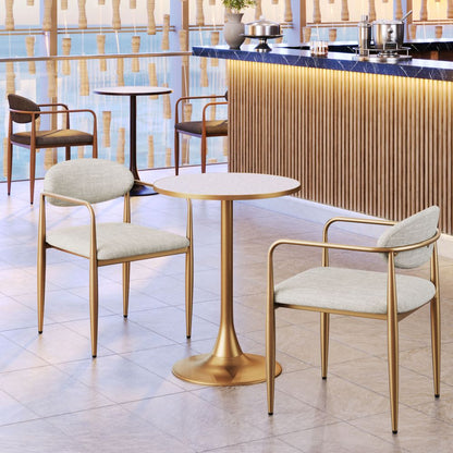 Zuo Modern Bite Steel base Round Bistro Table