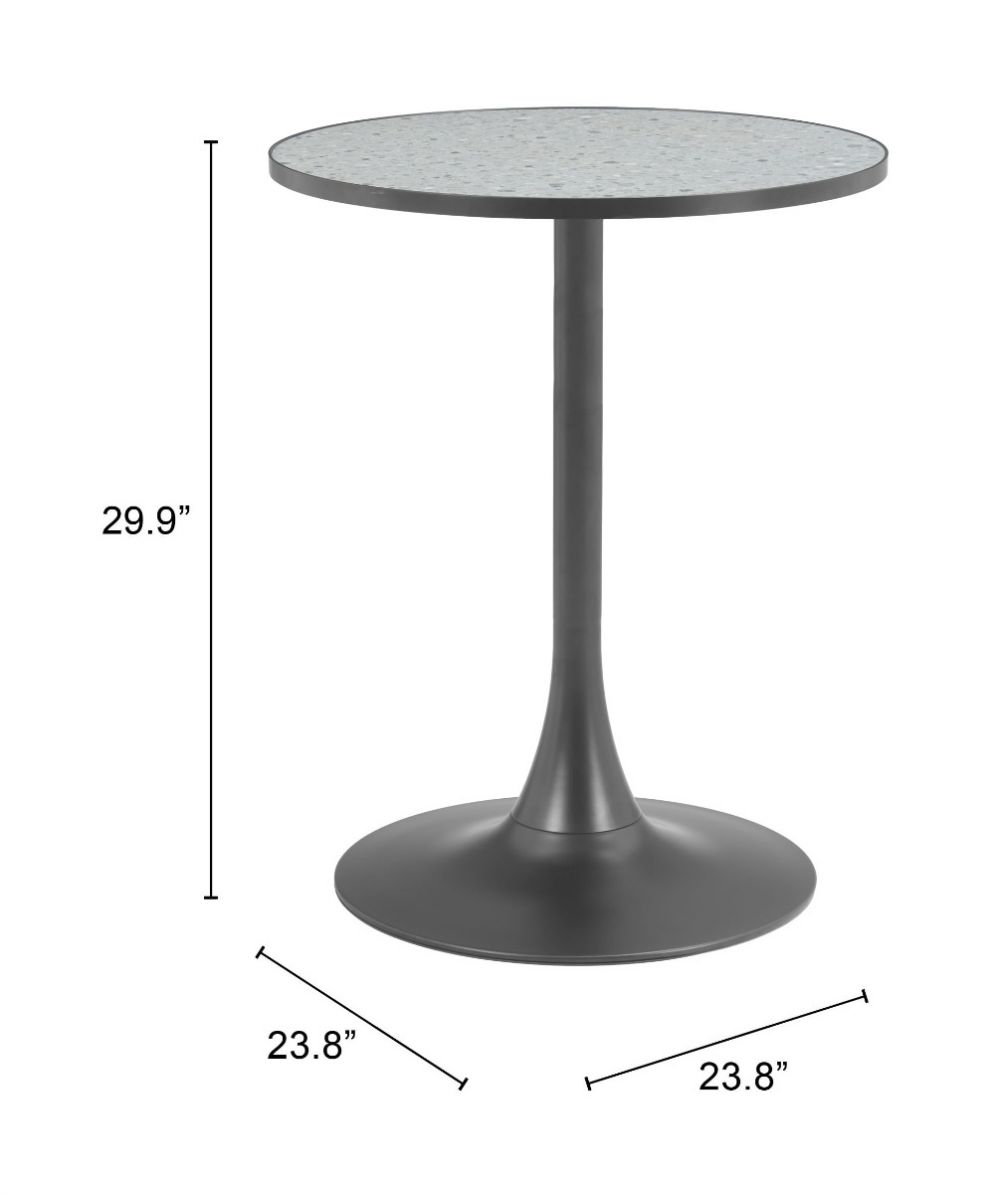 Zuo Modern Bite Steel base Round Bistro Table