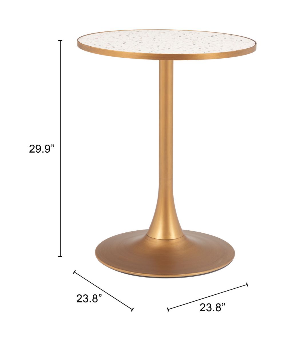 Zuo Modern Bite Steel base Round Bistro Table