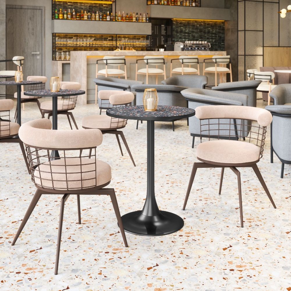 Zuo Modern Bite Steel base Round Bistro Table
