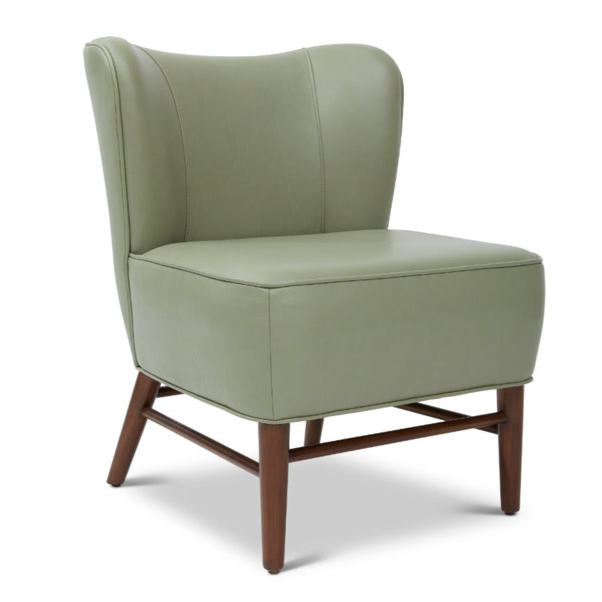 Bitsy Aniline Top Grain Leather Accent Chair-Accent Chairs-One For Victory-LOOMLAN