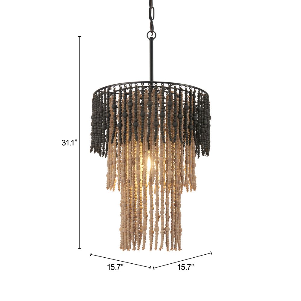 Zuo Modern Bizu Steel Black Ceiling Lamp