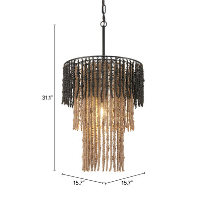 Zuo Modern Bizu Steel Black Ceiling Lamp