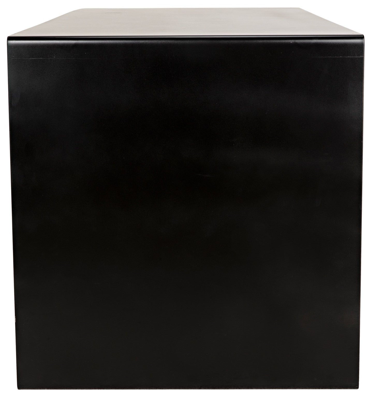 Black Black Steel Desk-Home Office Desks-Noir-Sideboards and Things