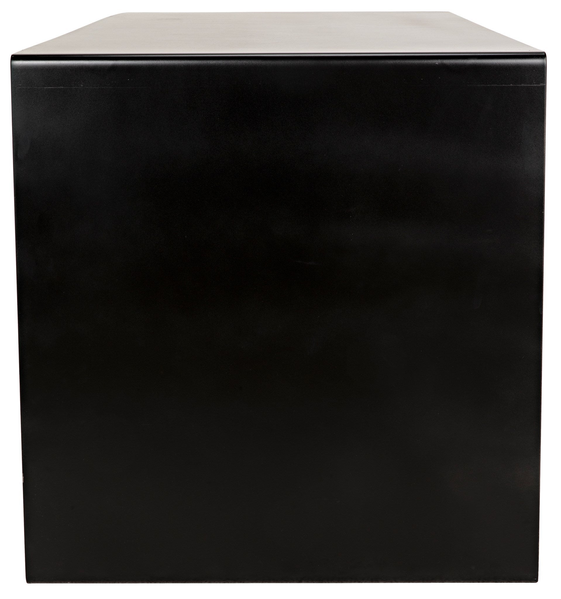 Black Black Steel Desk-Home Office Desks-Noir-Sideboards and Things