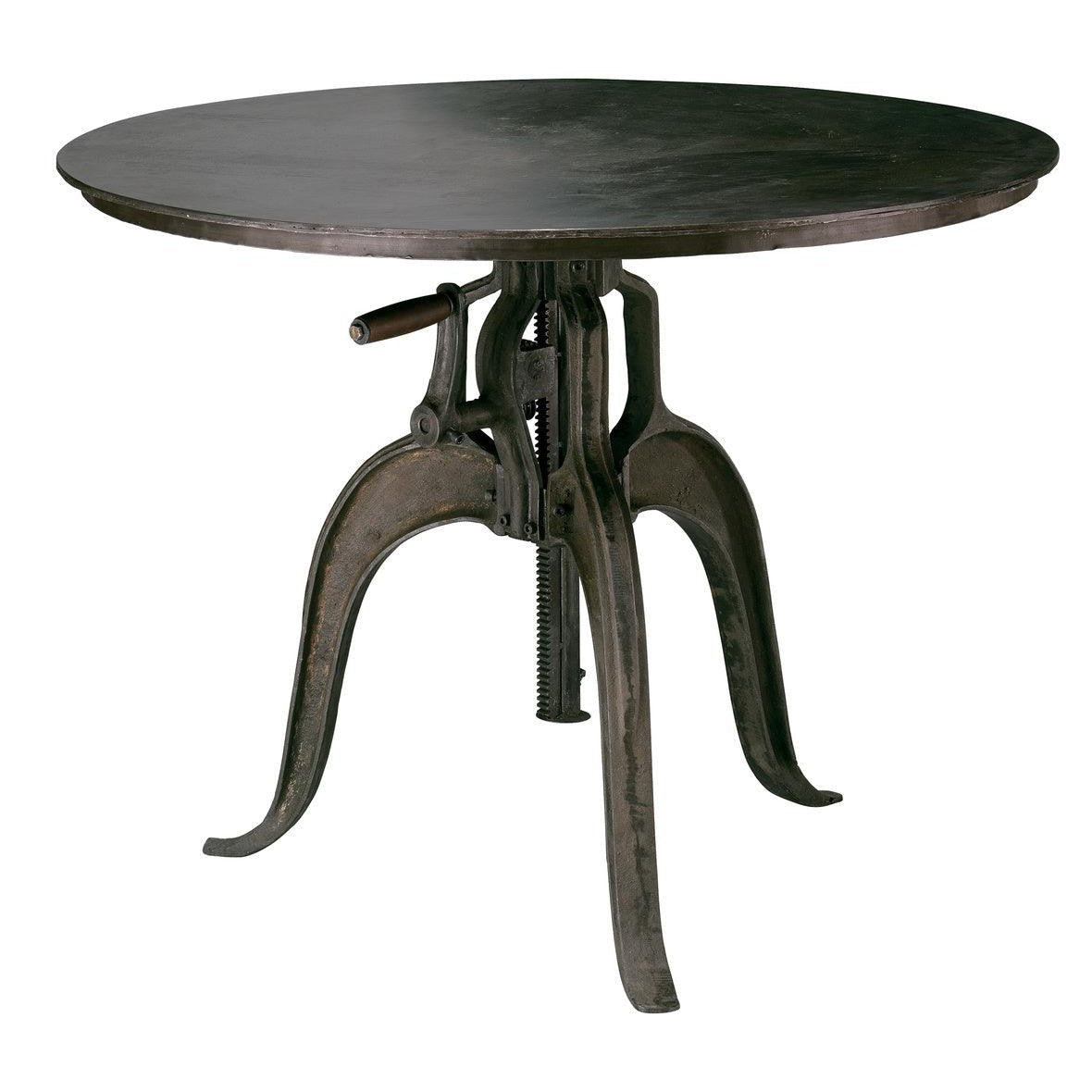 Black Iron Adjustable Height Round Crank Table Bar Tables Sideboards and Things By Jamie Young