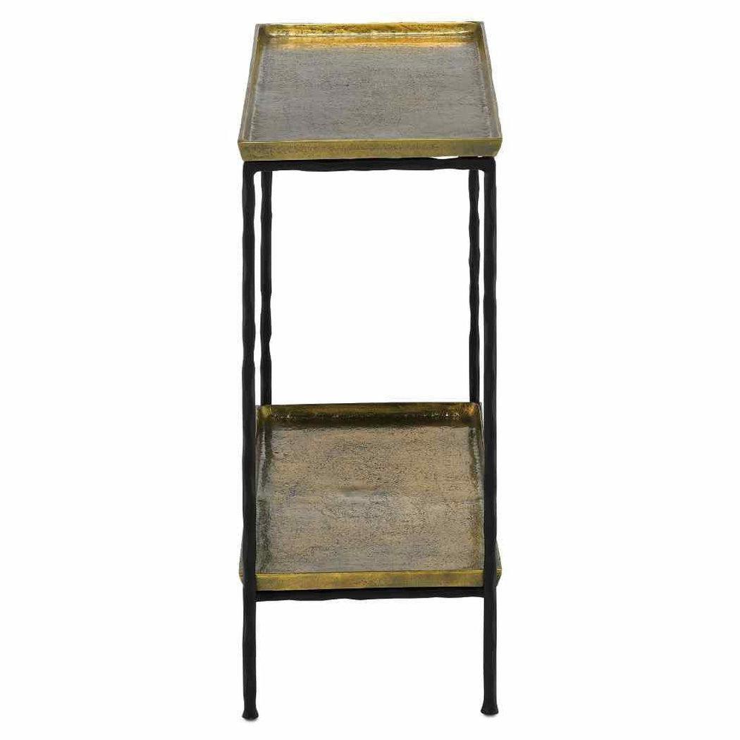 Black Iron Antique Brass Boyles Brass Side Table Side Tables Sideboards and Things By Currey & Co