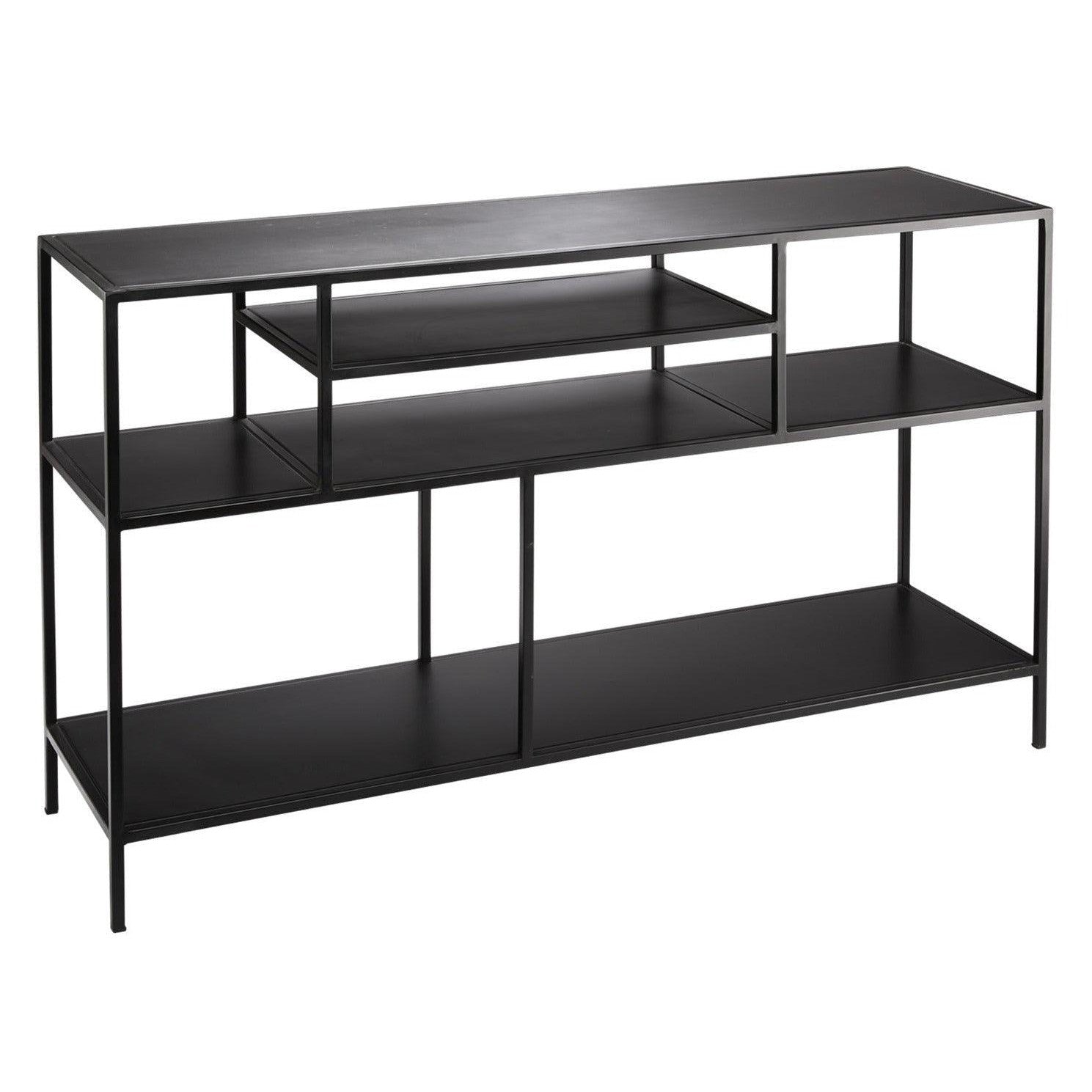 Black Iron Element Shelved Console Table Console Tables Sideboards and Things By Jamie Young