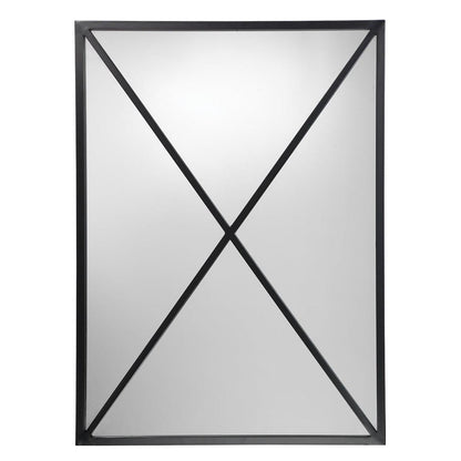 Black Iron Xander Grid Wall Mirror Wall Mirrors Sideboards and Things By Jamie Young