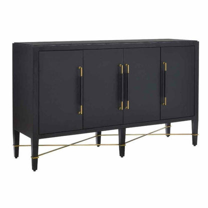 Black Lacquered Verona Sideboard For Dining Room Sideboards Sideboards and Things By Currey & Co