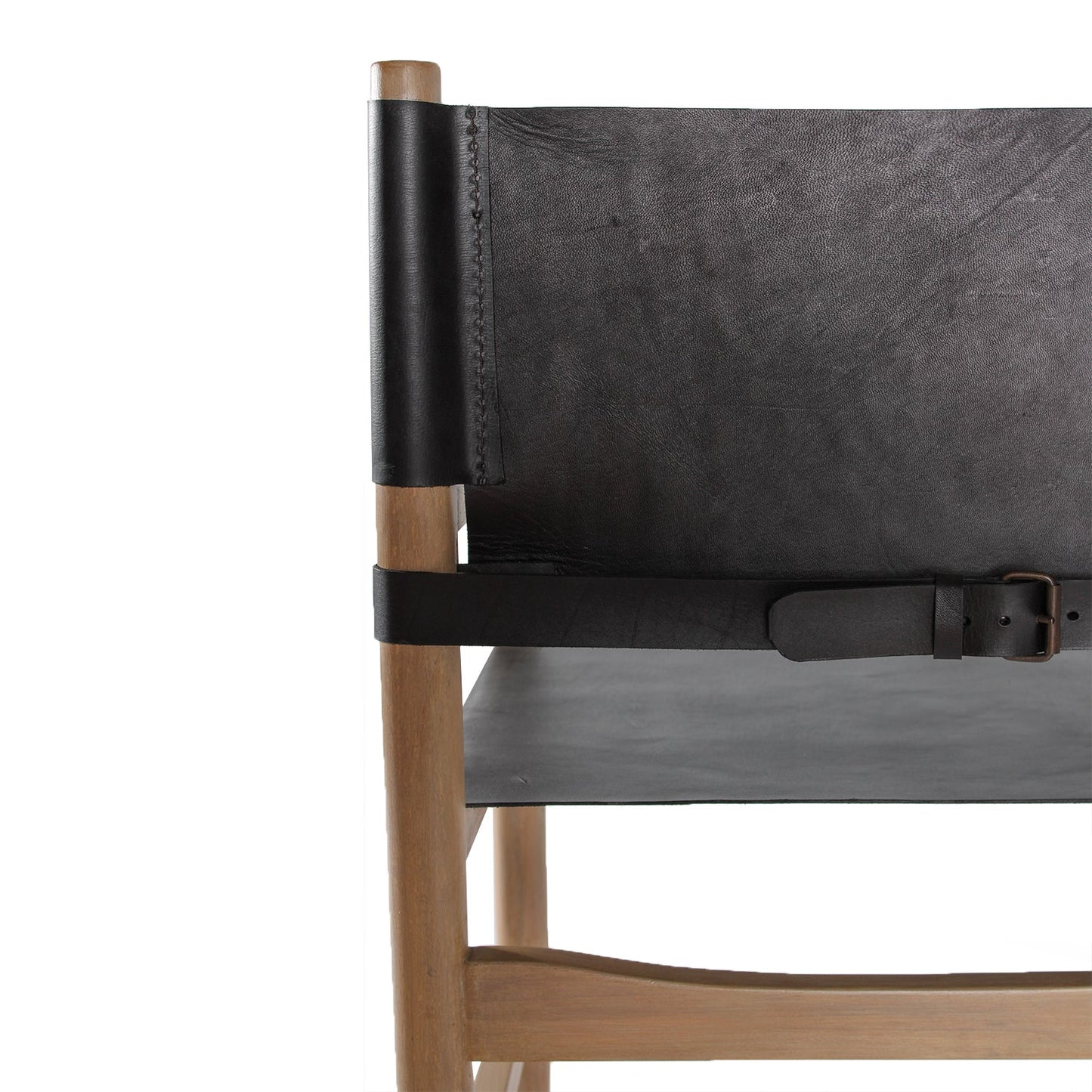 Black Leather Dining Chair Xavier With Arms-Dining Chairs-Peninsula Home-LOOMLAN