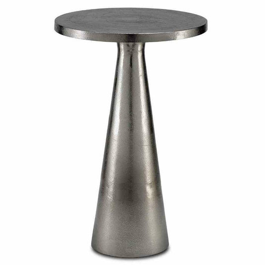 Black Nickel Tondo Accent Table Side Tables Sideboards and Things By Currey & Co