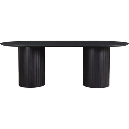 Moe's Home Black Oval Wood Column-Like Base Povera Dining Table