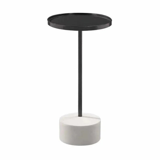 Bassett Mirror Black and White Marble Scatter Accent Table