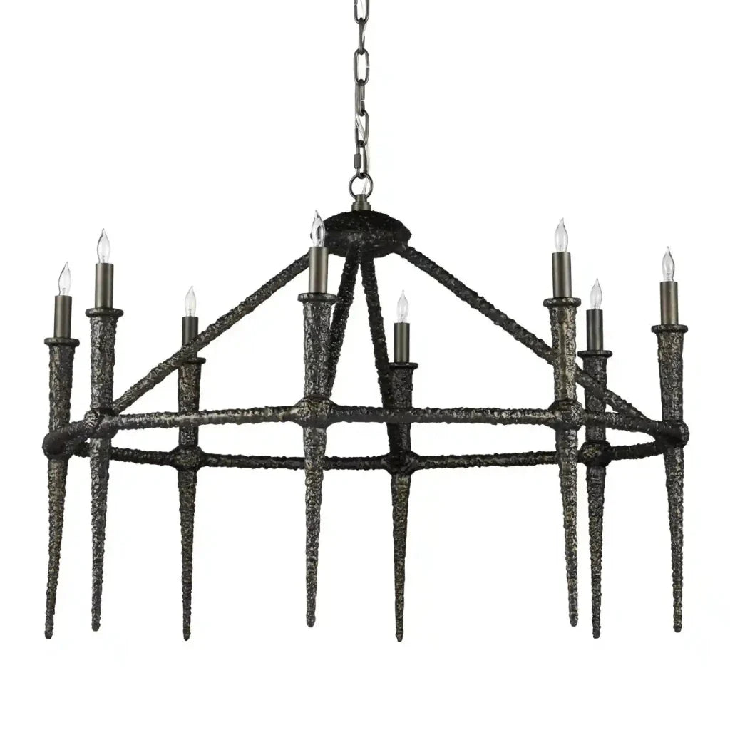 Blackthorn Cast Aluminum  Candle Chandelier