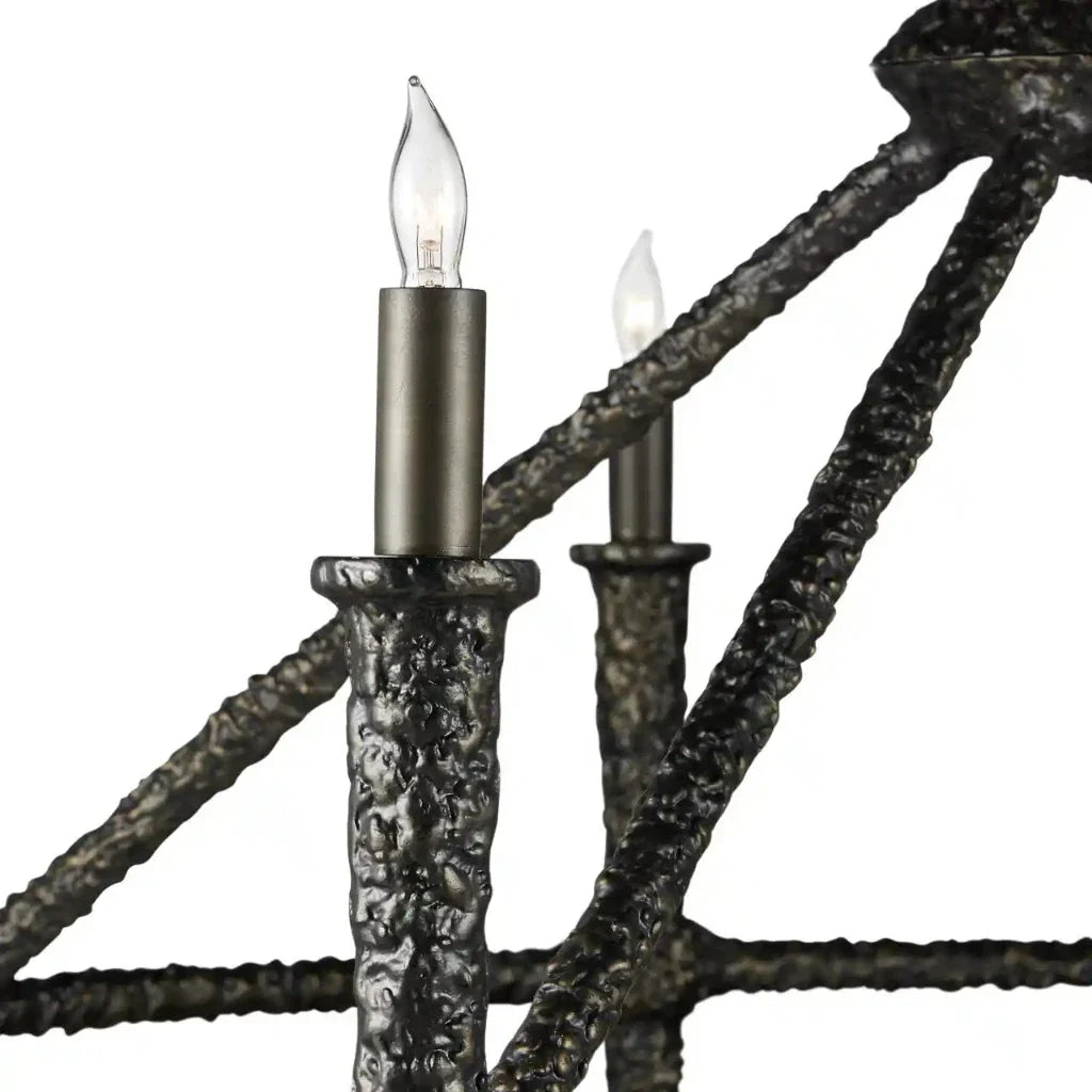 Blackthorn Cast Aluminum  Candle Chandelier