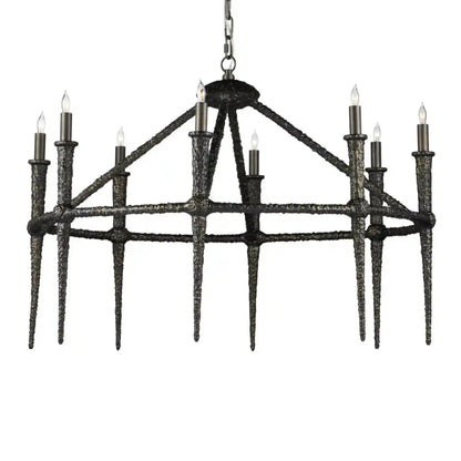 Blackthorn Cast Aluminum  Candle Chandelier