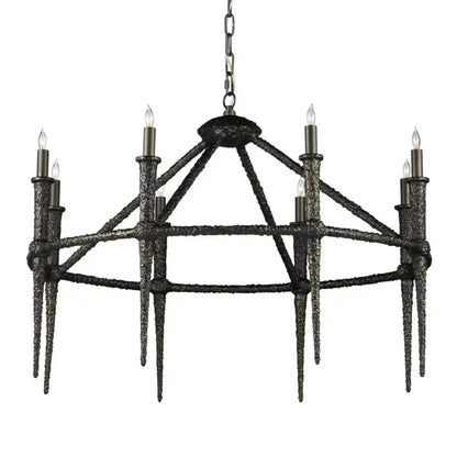 Blackthorn Cast Aluminum  Candle Chandelier