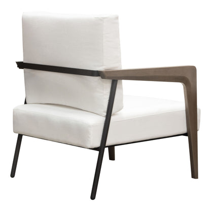 Blair Accent Chair in White Fabric-Club Chairs-Diamond Sofa-Sideboards and Things 