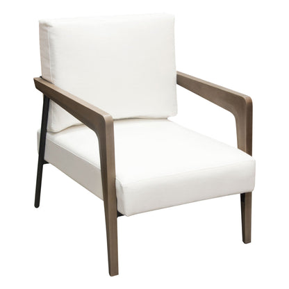 Blair Accent Chair in White Fabric-Club Chairs-Diamond Sofa-Sideboards and Things 