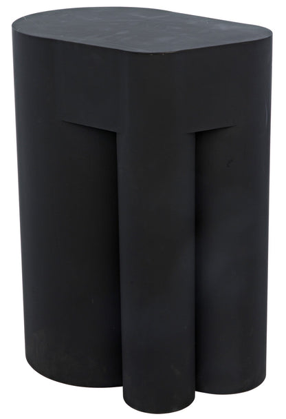 Blair Black Steel Geometric Side Table-Side Tables-Noir-Sideboards and Things