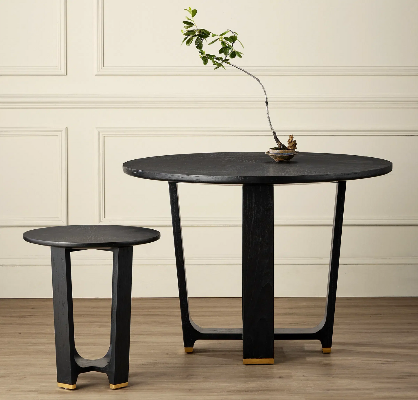 Blake Black Accent Table-Side Tables-Currey & Co-Sideboards and Things