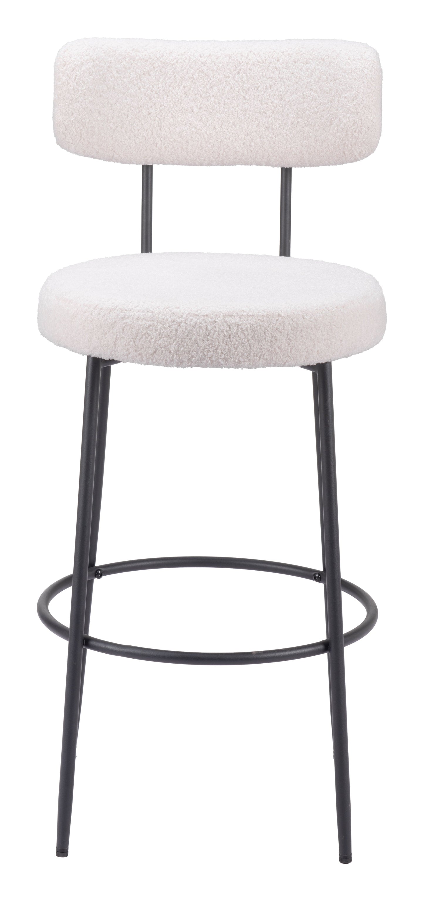 Blanca Barstool (Set of 2) Ivory-Bar Stools-Zuo Modern-LOOMLAN