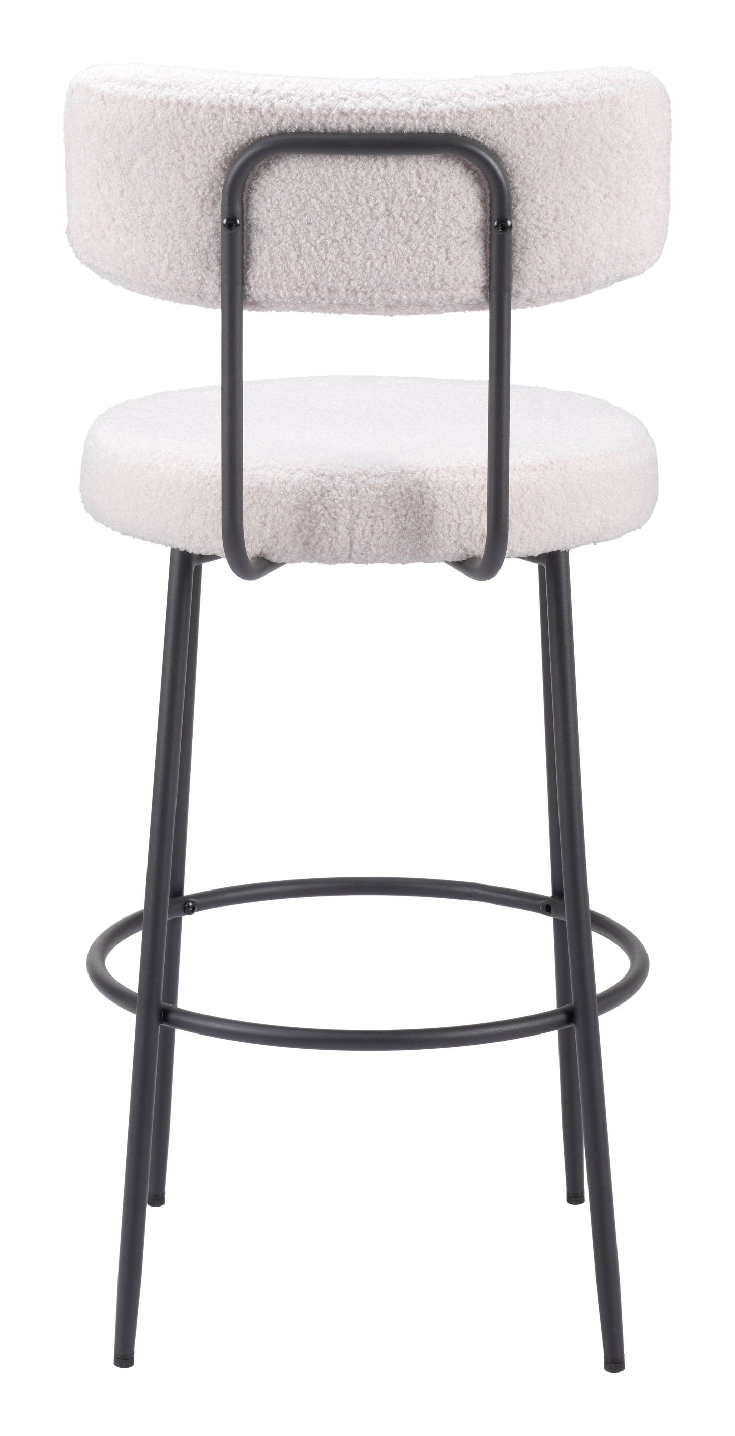 Blanca Barstool (Set of 2) Ivory-Bar Stools-Zuo Modern-LOOMLAN