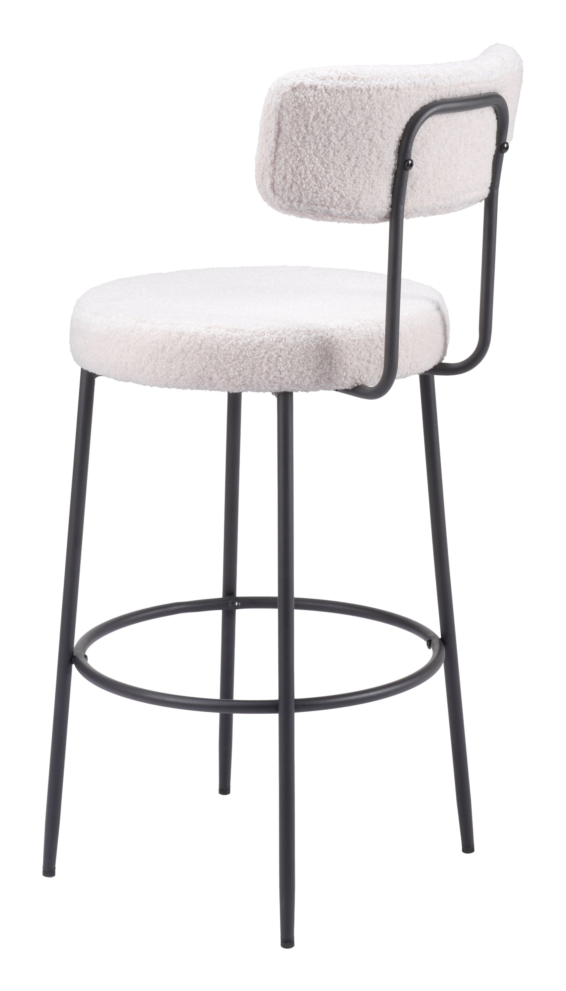 Blanca Barstool (Set of 2) Ivory-Bar Stools-Zuo Modern-LOOMLAN